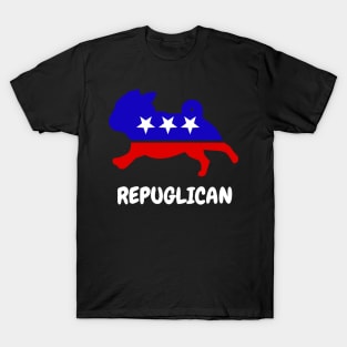 Repuglican Pug Funny Cute Republican Support T-Shirt